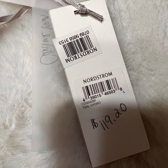 Caroline Issa teal hydro Nordstrom Signature top womens size large - Picture 5 of 10